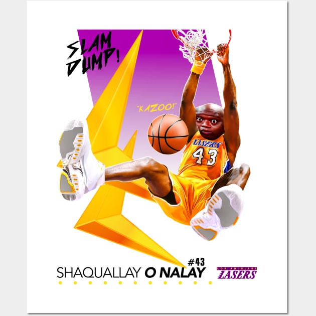 Dump Sports Basketball - Shaquallay O'Nalay Wall Art by Defunctland